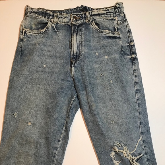 Zara Boyfriend Jeans Ripped Highwaisted - Picture 6 of 8